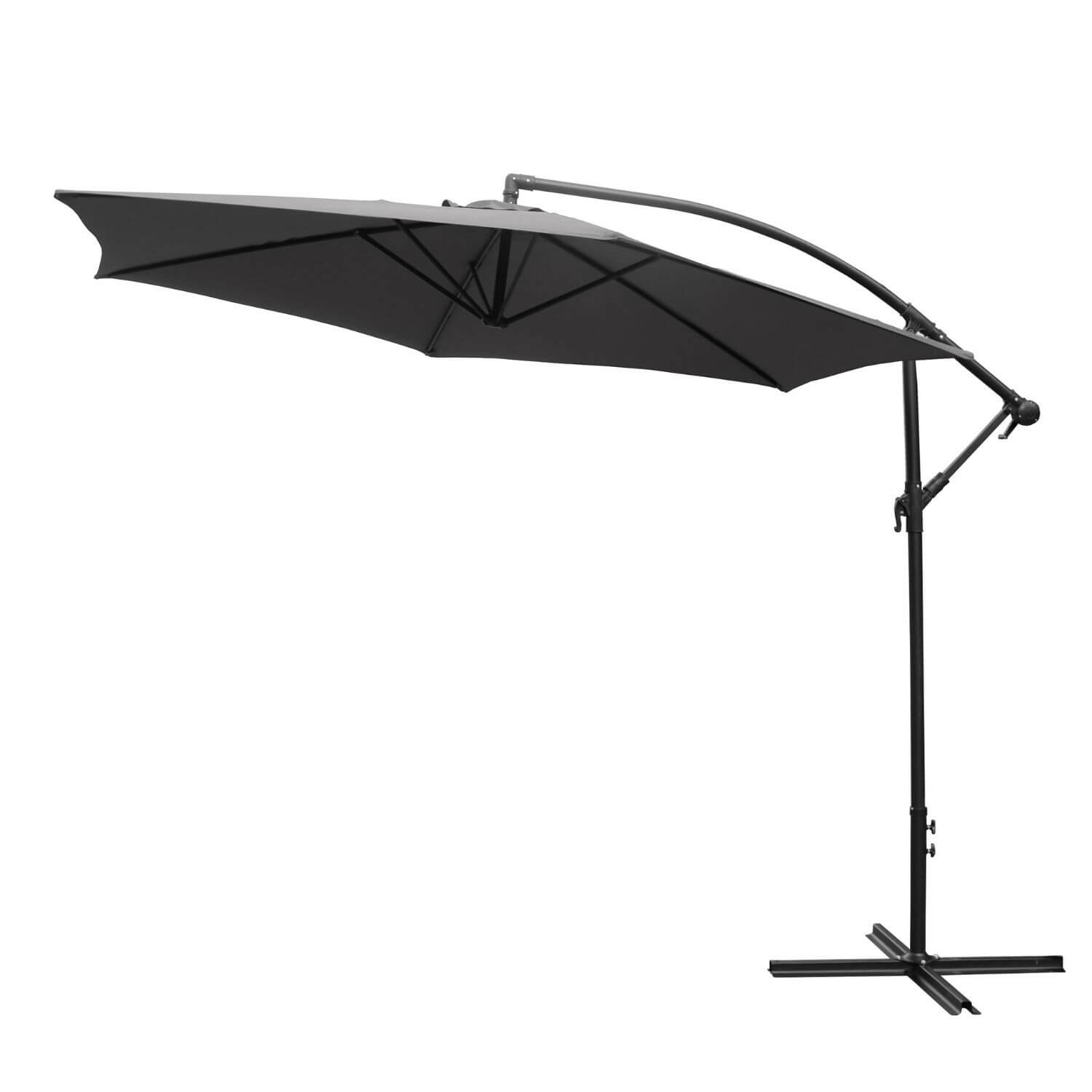 Umbrelă soare, suspendată, diam. 3 m, Gri