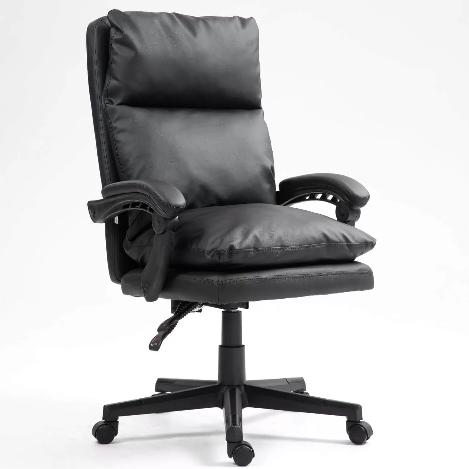 Fotoliu piele eco PRESTIGE, negru