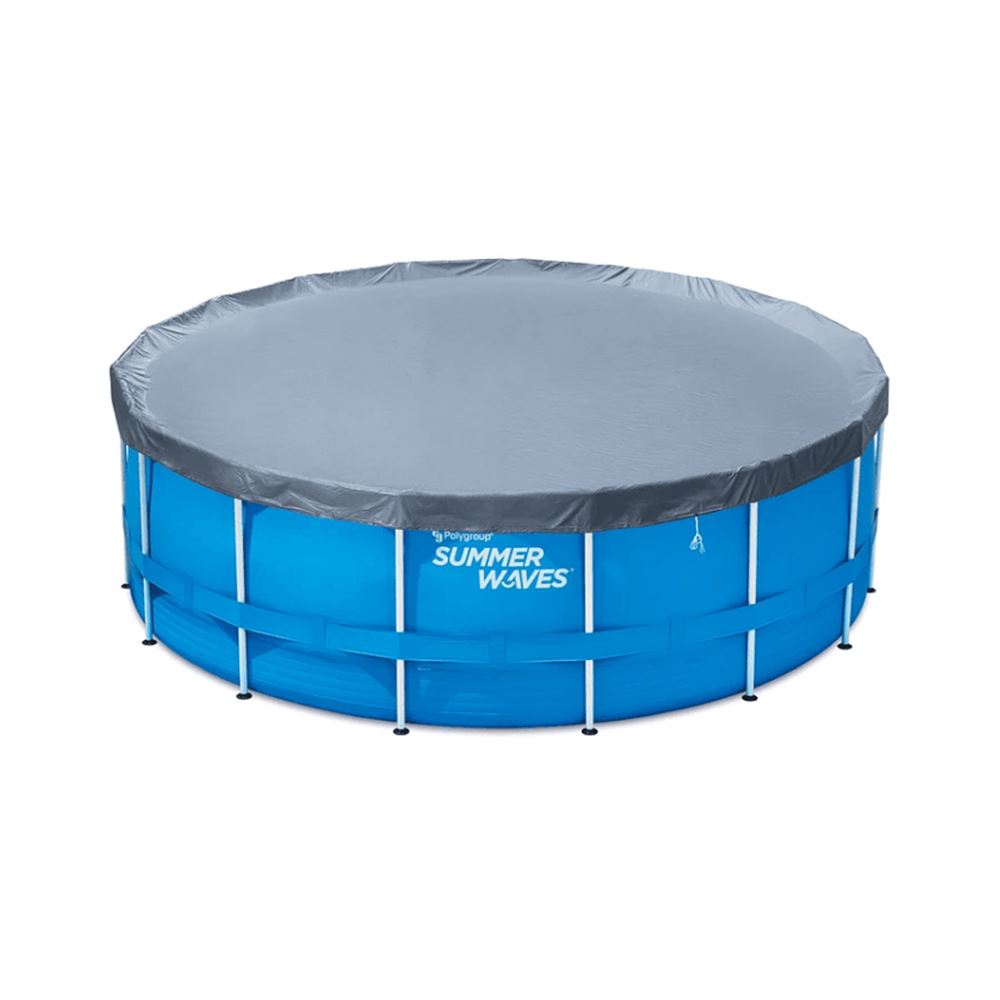 Copertină pentru piscine rotunde cu cadru metalic de 457 cm