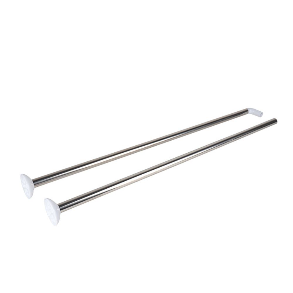 Bară de colț din inox pentru perdea duș 90x90 cm, crom