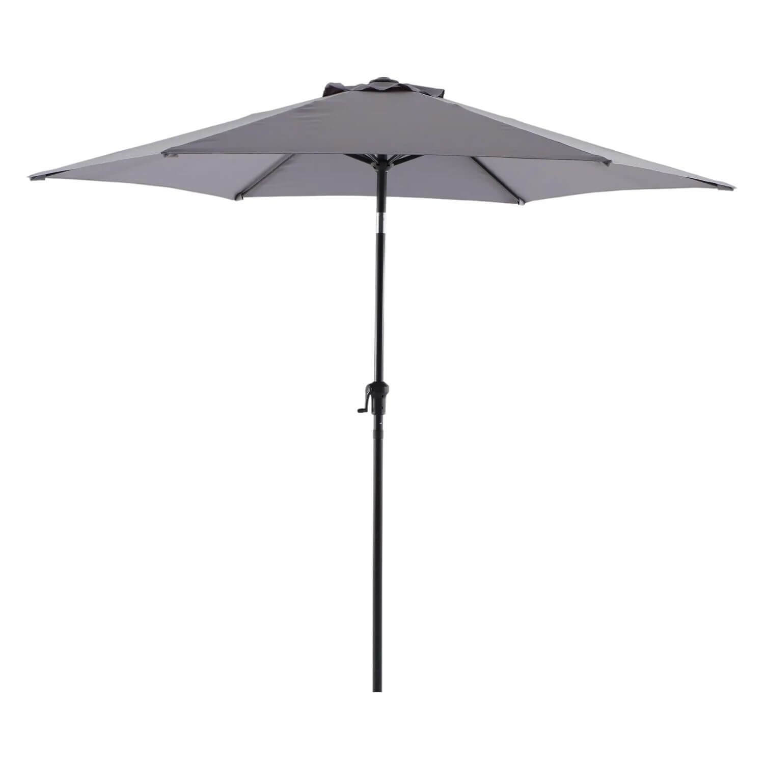 Umbrelă soare, pe picior, diam. 2,4 m, Gri