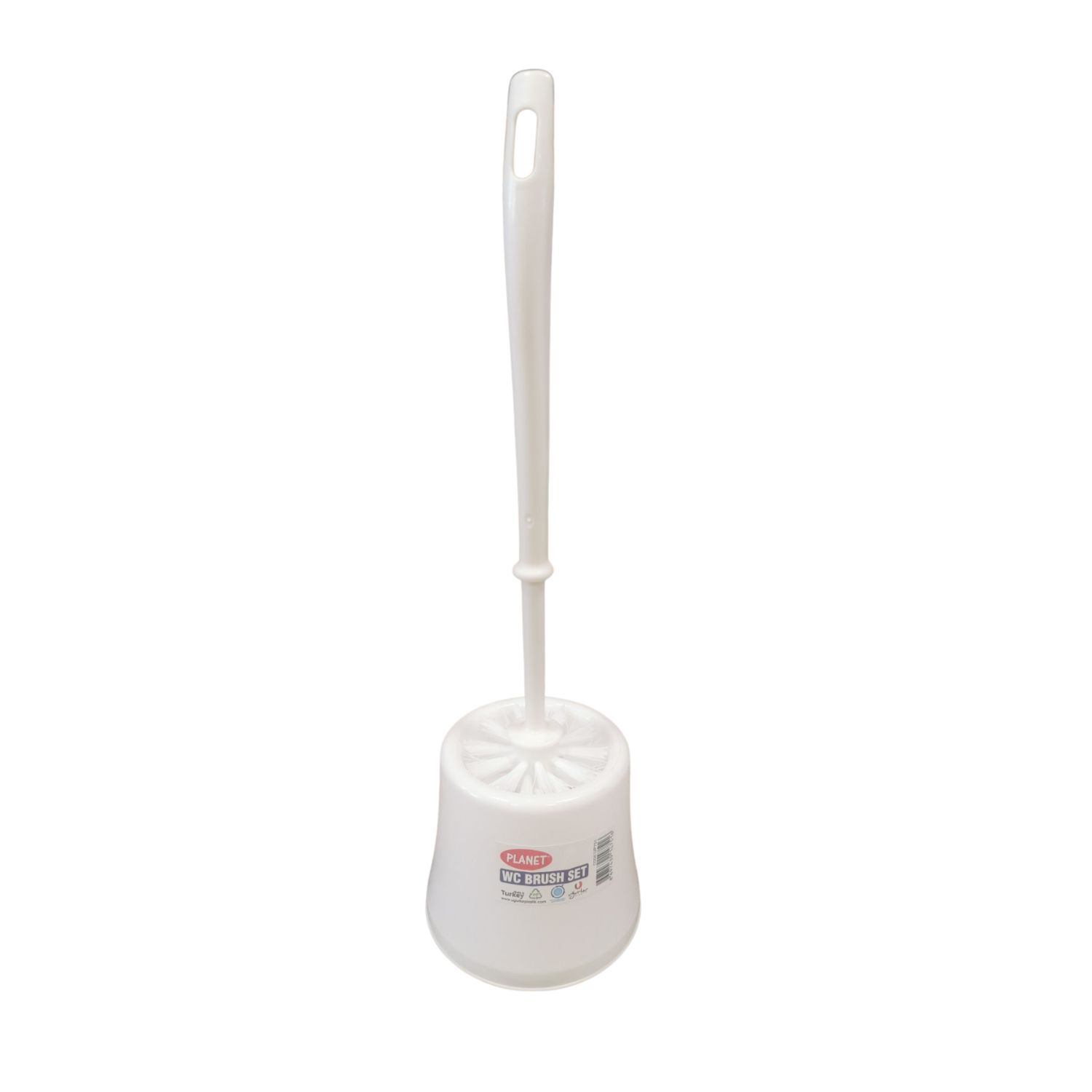 Set perie WC și suport rotund, LUXURY, Alb